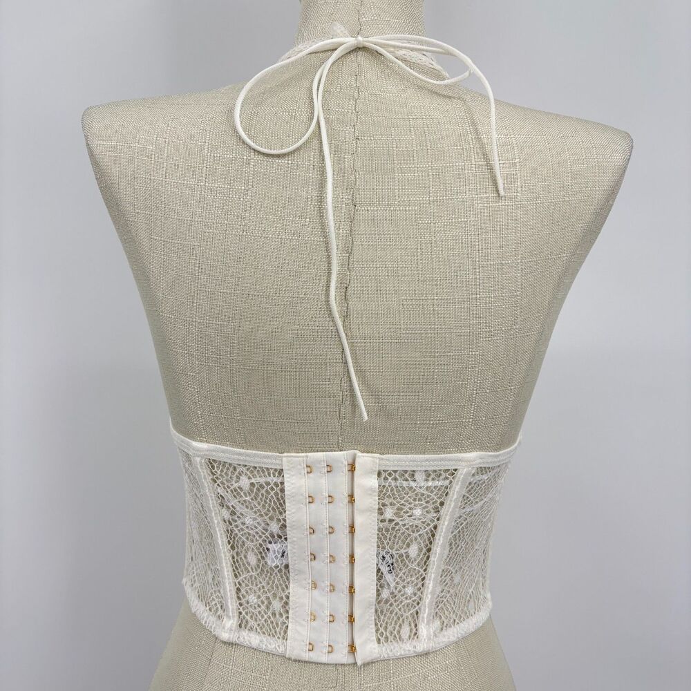 NWOT Out From Under Weekend In Marrakesh Halter Lace Ivory Corset, Small - Picture 4 of 9